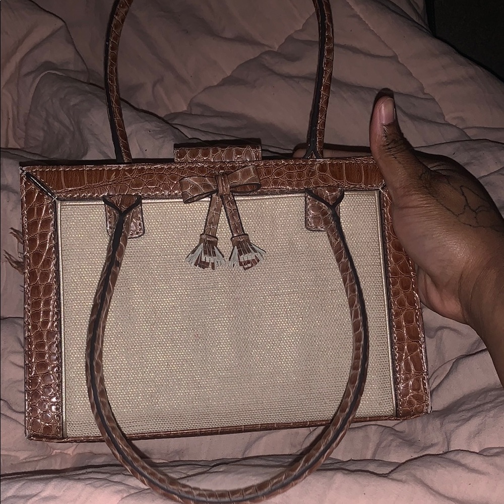 Elegant Brown and Cream Handbag